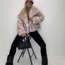 pelliccia foderata con bottoni luxe